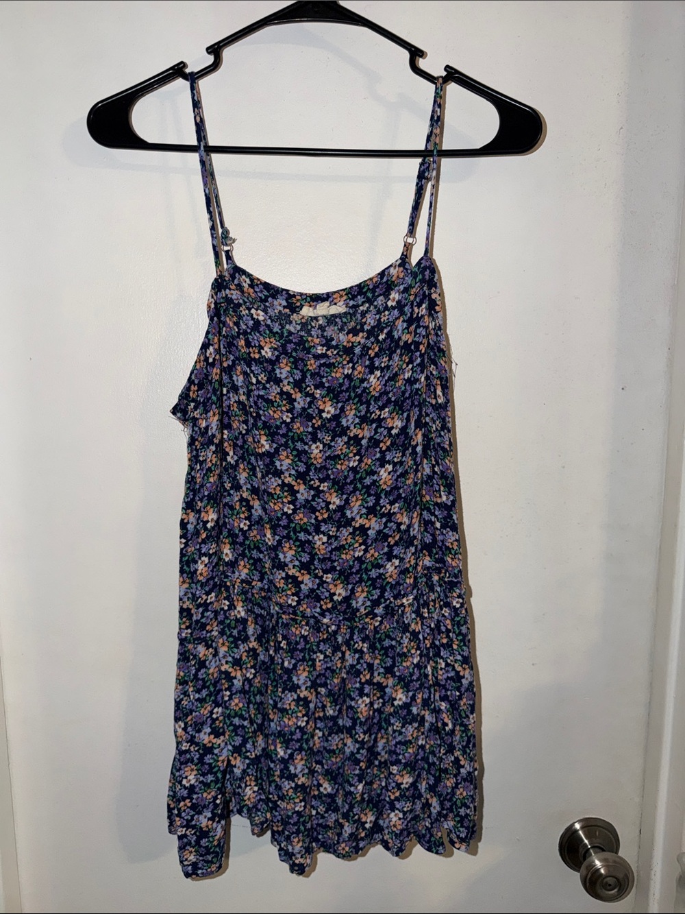 easel Navy Floral Spaghetti-Strap Cami Dress